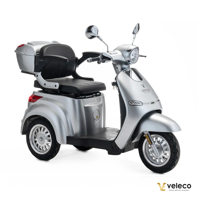 Veleco CRISTAL: scooter de movilidad de tres ruedas con iluminación LED completa