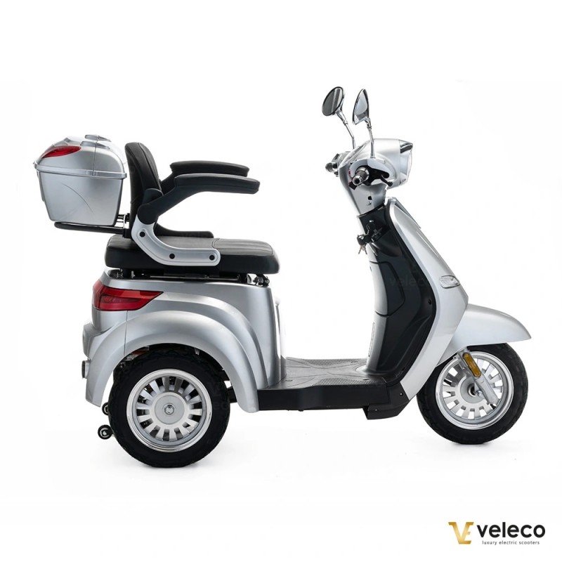 Veleco CRISTAL: scooter de movilidad de tres ruedas con iluminación LED completa