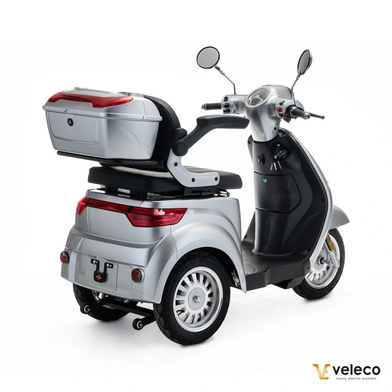 Veleco CRISTAL: scooter de movilidad de tres ruedas con iluminación LED completa