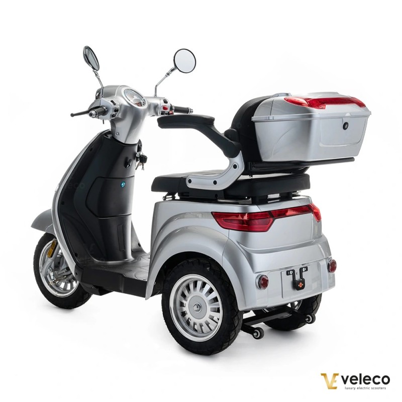 Veleco CRISTAL: scooter de movilidad de tres ruedas con iluminación LED completa