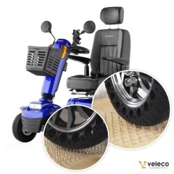 Neumáticos macizos Veleco para scooter de movilidad LOOPER – juego de 4 unidades