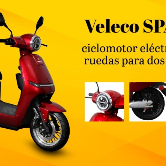 Veleco SPARKY – ciclomotor eléctrico de dos ruedas para dos personas